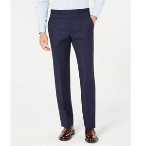 Lauren Ralph Lauren Mens Pants 36x32 Wool Navy Mid Rise Tapered Check Plaid.